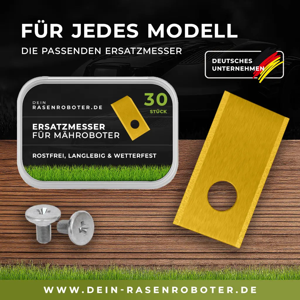 30x Titan Messer für Parkside Smart PAMRS 1000 A1 | Gold Edition Dein-Rasenroboter.de