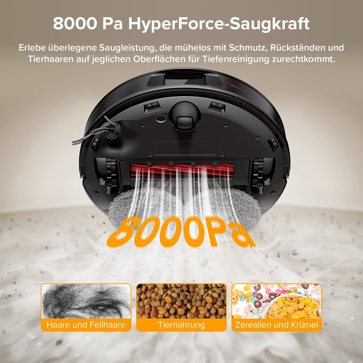 Roborock QV 35A Set Saug- & Wischroboter | 8.000 Pa, All-in-One Dock