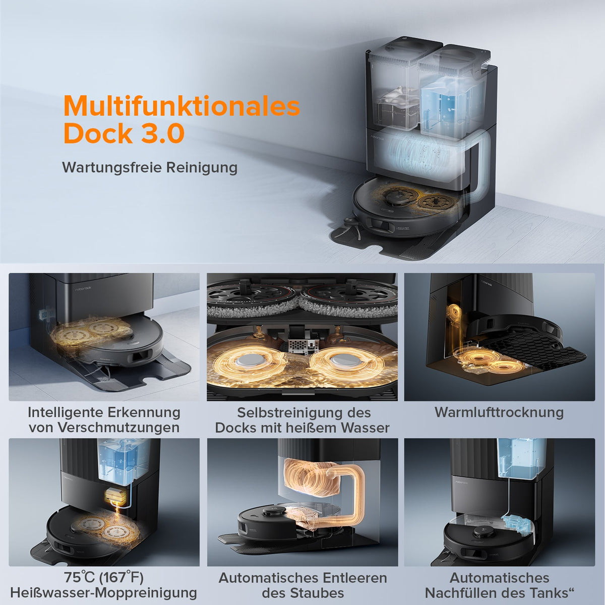 Roborock Qrevo Edge S5A | 18.500 Pa, Multifunktions-Dock 3.0