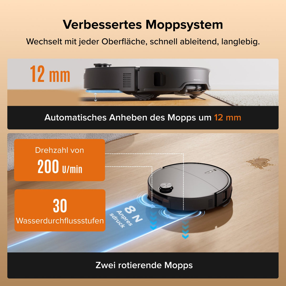 Roborock Qrevo Edge 2 Saug- & Wischroboter | 25.000 Pa, Dual Anti-Tangle