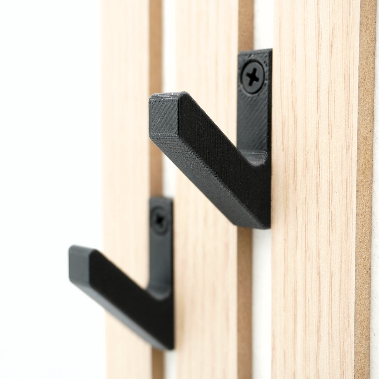 3er-Set Garderobenhaken für Momento / Denpanels Akustik Paneele - 13mm inkl. Schrauben