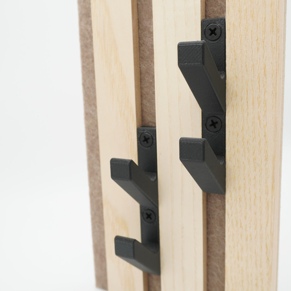 2er-Set Doppel-Garderobenhaken für Momento / Denpanels Akustik Paneele - 13mm inkl. Schrauben BF3D Solution
