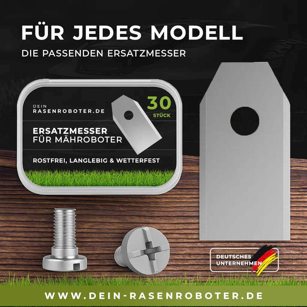 30x Edelstahl Ersatzklingen für Segway Navimow X-Serie | Rostfrei | inkl. Schrauben Dein-Rasenroboter.de