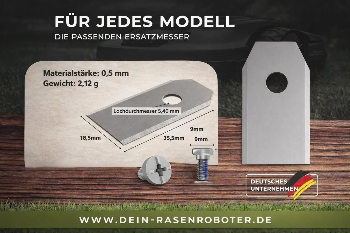 30x Edelstahl Ersatzklingen für Segway Navimow X-Serie | Rostfrei | inkl. Schrauben