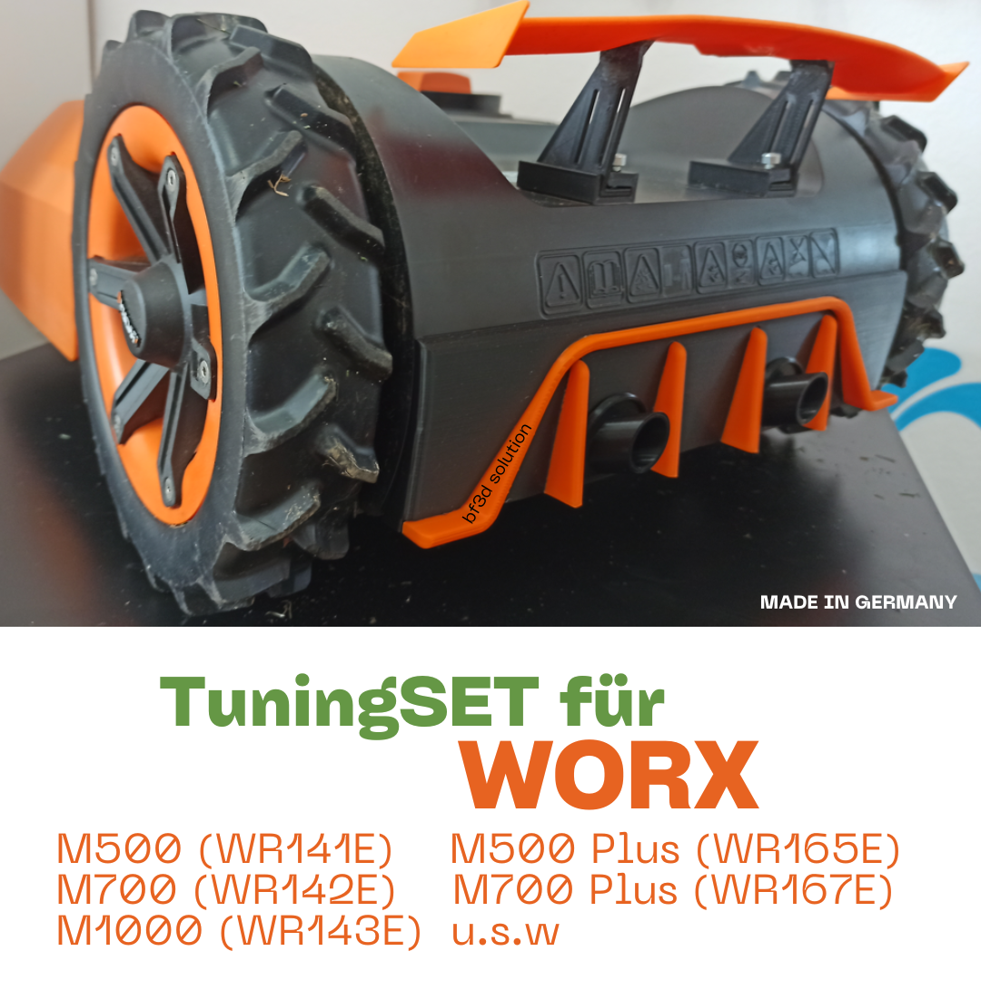 TuningSet für WORX® Landroid Mähroboter – Spoiler & Diffusor im Bundle BF3D Solution