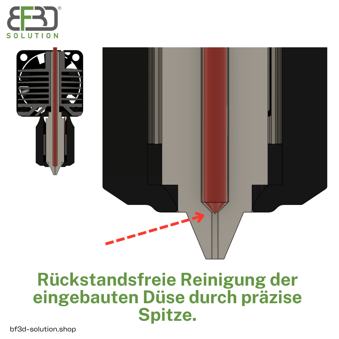 NozzFree für eine freie 3D Drucker Düse! 3D Druck! NoClogger Voron Prusa Ender Bambu lab BF3D Solution