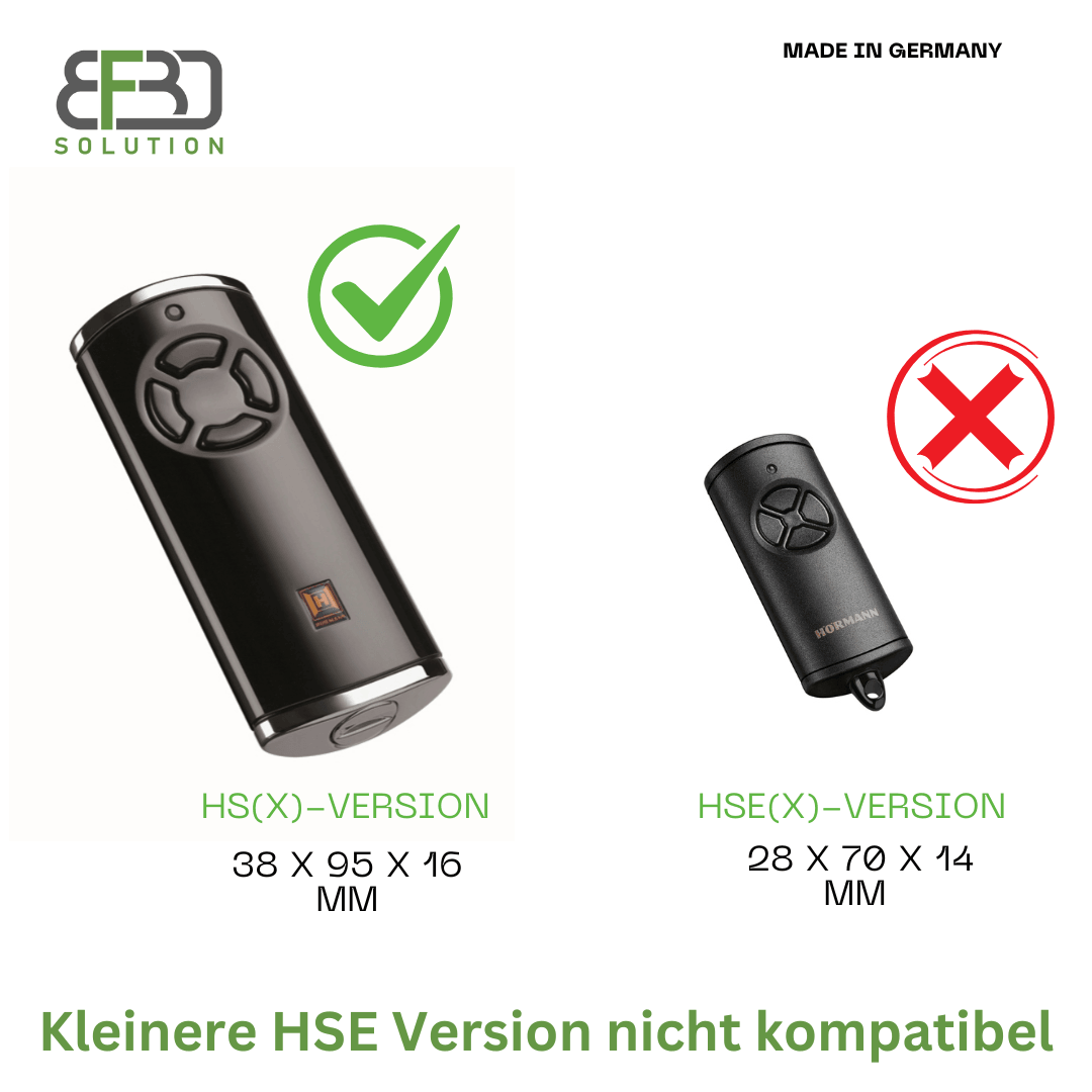 Wandhalterung für Hörmann® Handsender HS5 / HS4 / HS1-868-BS Fernbedienung - Halterung -Zubehör - BF3D Solution