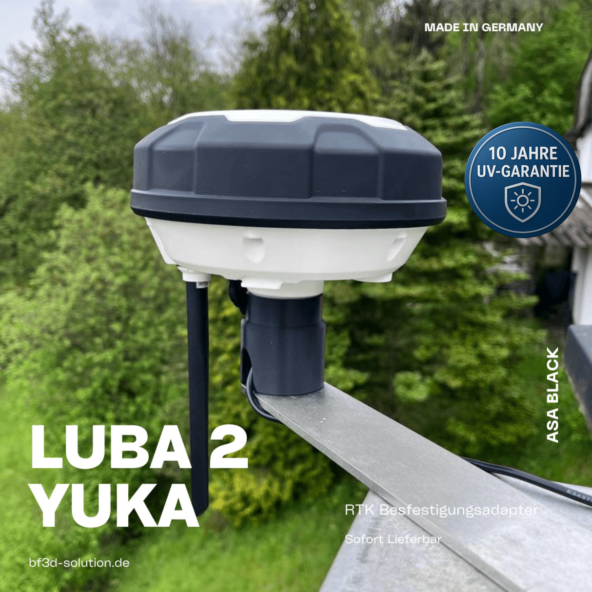 RTK Halterung für Mammotion ® Luba 2 AWD u. Yuka / M8 Schraubenmontage 55mm Version / Halter - Zubehör