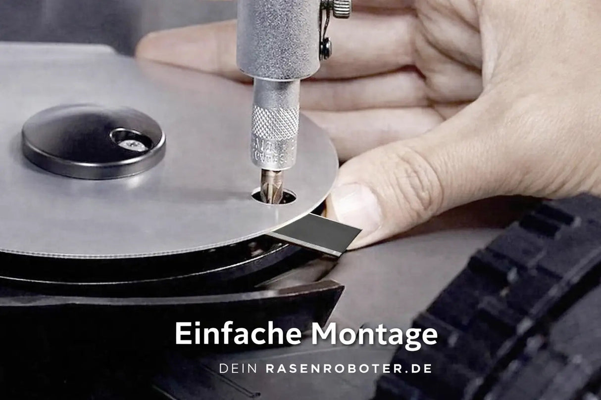 30 Edelstahl Ersatzmesser - Klingen für Scheppach RRMA300 Mähroboter Dein-Rasenroboter.de