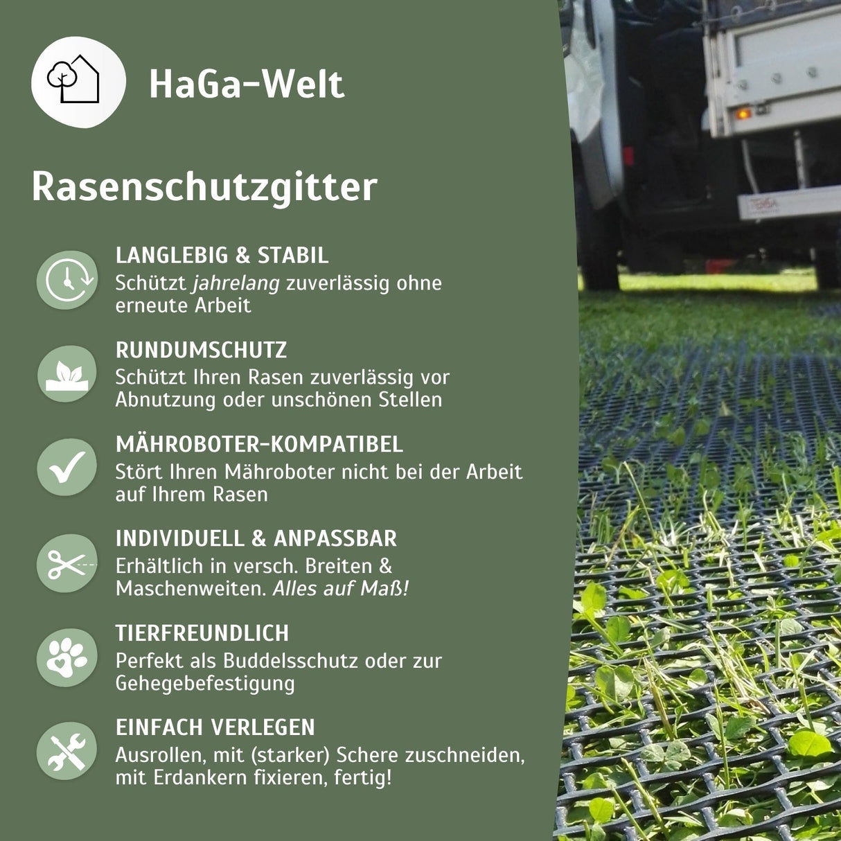 Premium Rasenschutzgitter – starker Schutz für Ihren Rasen HaGa-Welt