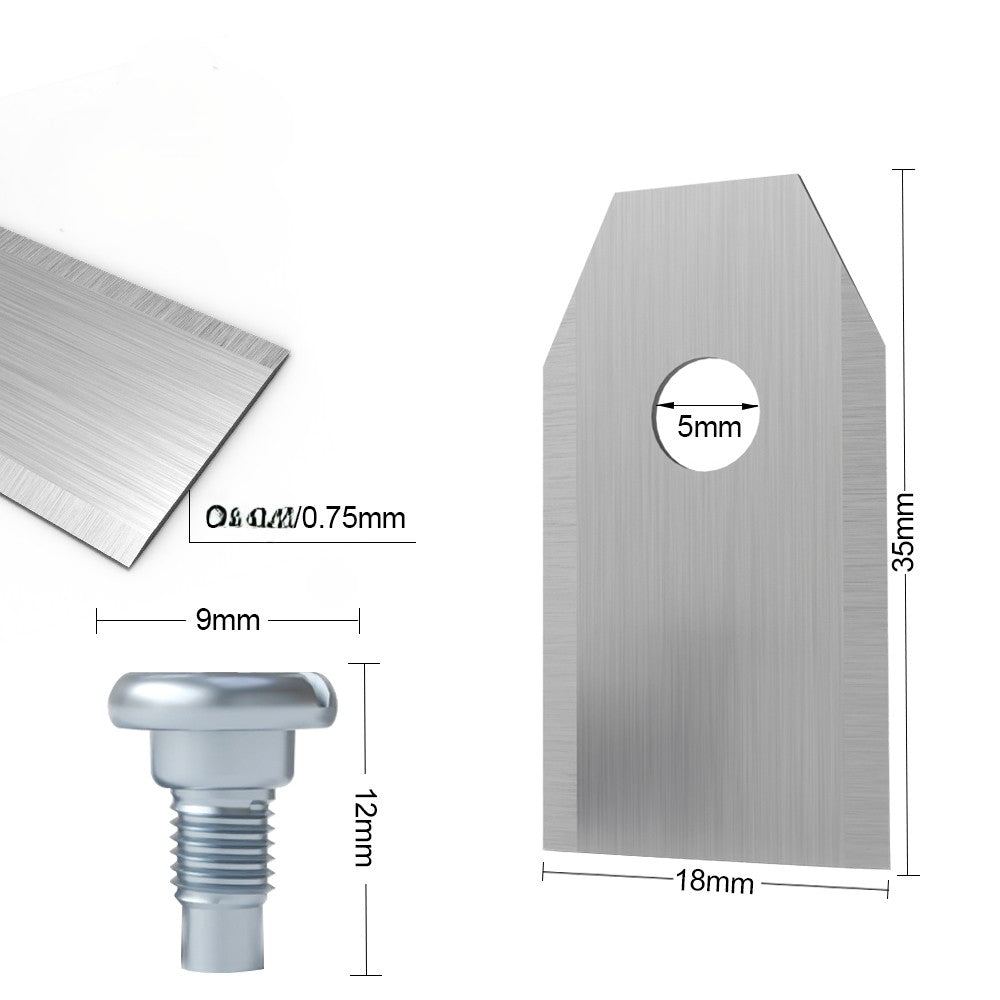 Edelstahl Ersatzmesser für Husqvarna Automower | Silber | 35x18mm