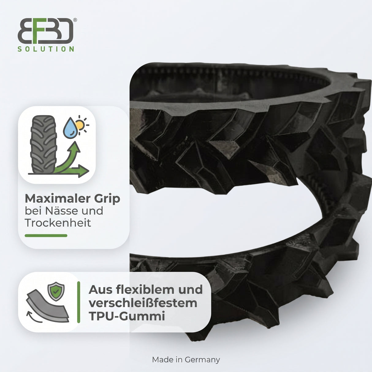 BF3D Radprofil für WORX ® L1000 (WR147E) Landroid Gummi All Terrain FLEXIBEL BF3D Solution