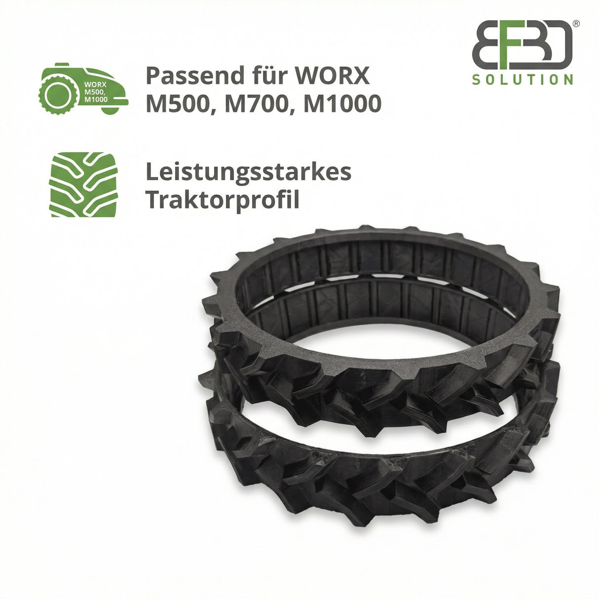 BF3D Radprofil für WORX ® M500 M700 M1000 Landroid Gummi All Terrain FLEXIBEL! BF3D Solution