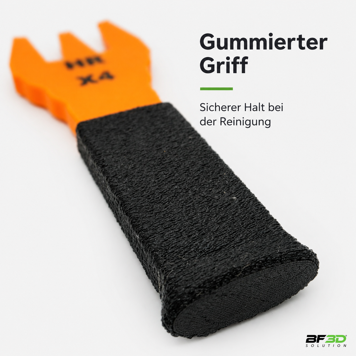 Gummierter Griff am Reifen-Reinigungsspachtel für sicheren Halt | BF3D Solution