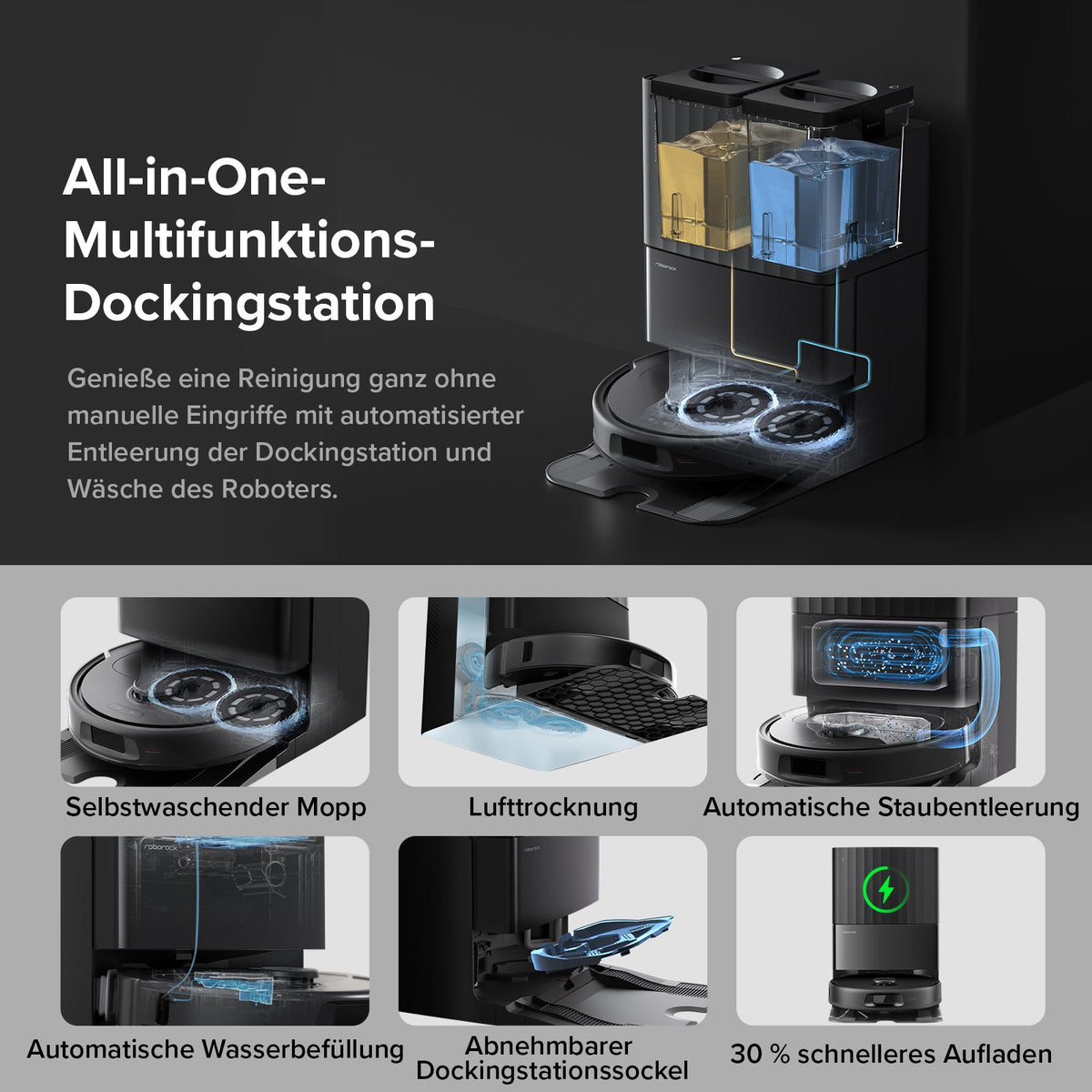 Roborock QV 35A Saug- & Wischroboter | 8.000 Pa, All-in-One Dock