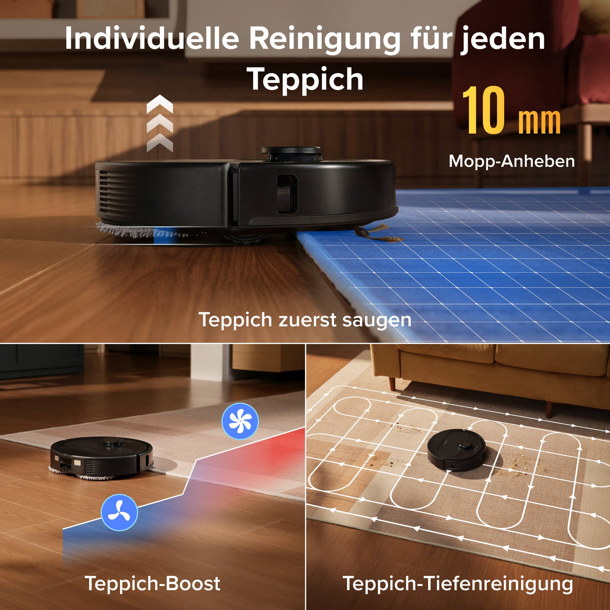Roborock Qrevo S Pro Saug- & Wischroboter | 18.500 Pa, All-in-One Dock