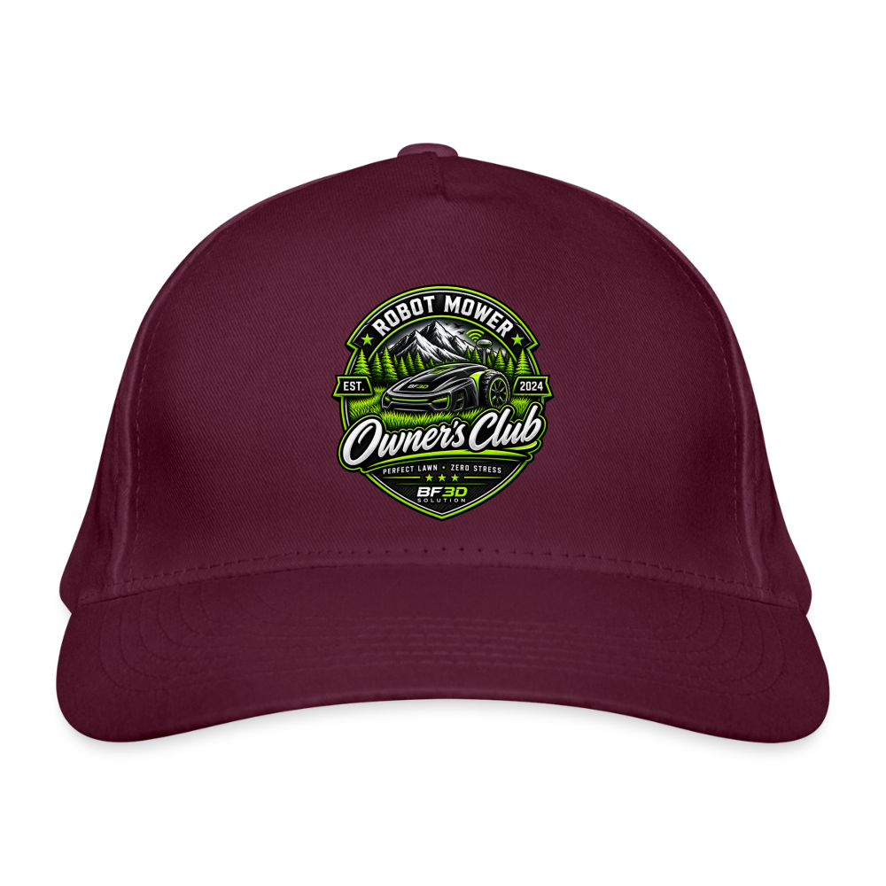 Organic Baseball Cap - burgundy