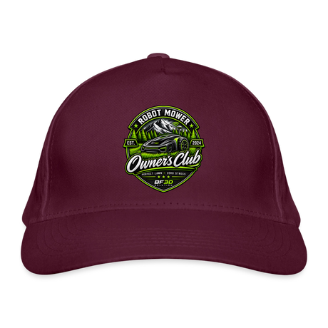 Organic Baseball Cap - burgundy
