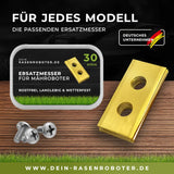 30x Ersatzmesser für Worx Landroid | 2-Loch Upgrade | Titan-Beschichtung (TiC)