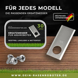 30x Edelstahl Ersatzklingen für Worx Landroid alle Modelle 0,90 mm