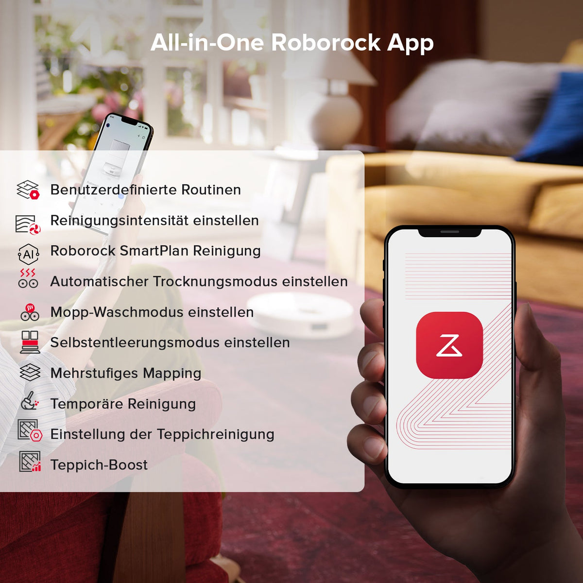 Roborock Qrevo S5V Saug- & Wischroboter | 12.000 Pa, All-in-One Dock