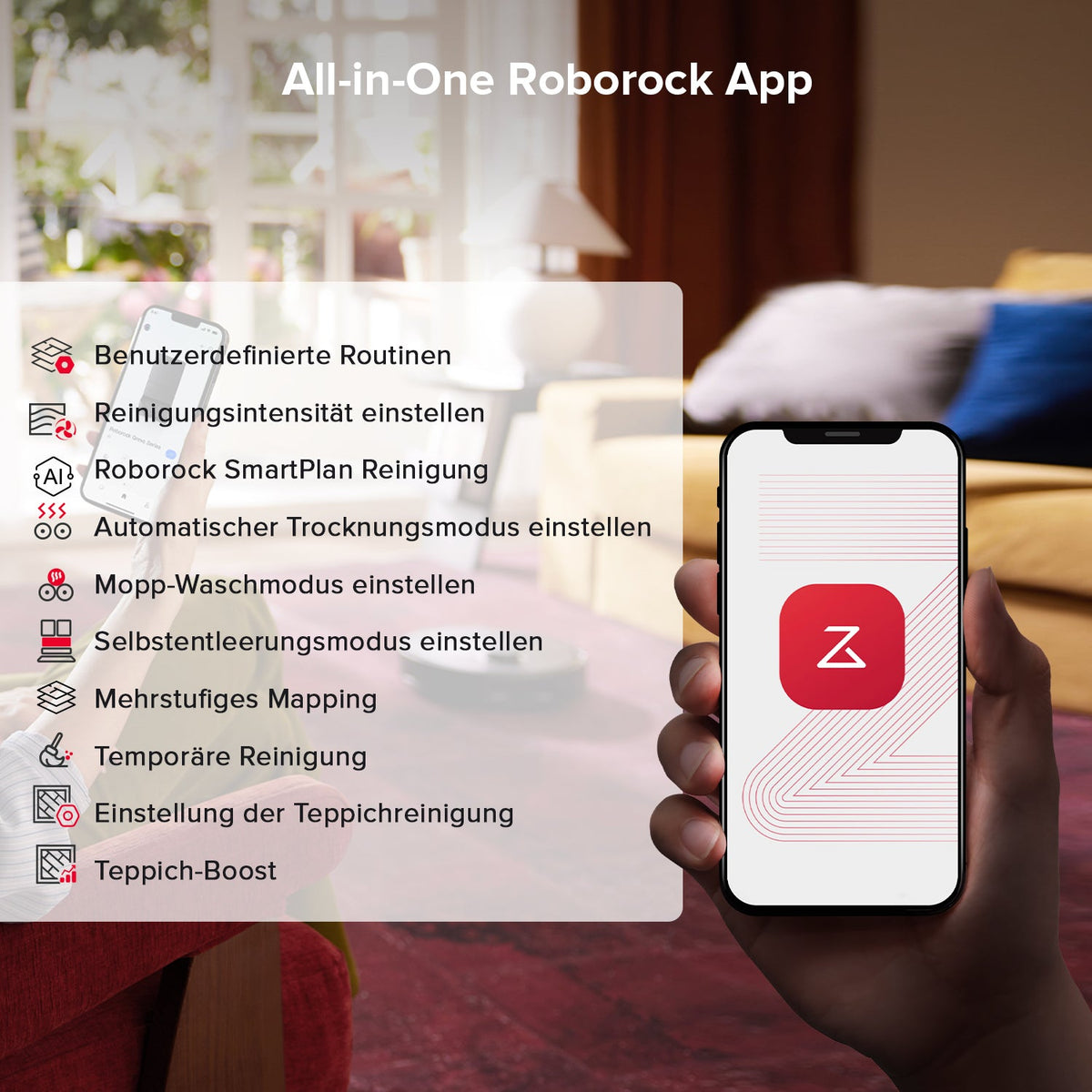 Roborock Qrevo S5V Saug- & Wischroboter | 12.000 Pa, All-in-One Dock