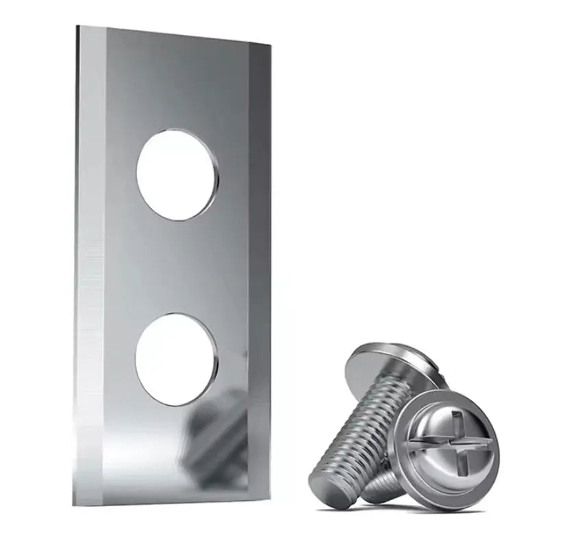 18x Edelstahl 2-Loch Messer für alle ECOVACS GOAT Modelle | Universal