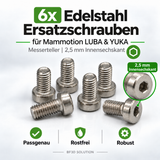 6x Edelstahl Ersatzschrauben für Mammotion LUBA & YUKA Messerteller – 2,5 mm Innensechskant BF3D Solution