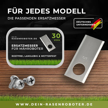 Eufy E15 Mähroboter Edelstahl Ersatz-Klingen-Messer Dein-Rasenroboter.de