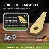 30 rostfreie Titan Ersatz-Messer-Klingen für Bosch Indego Mähroboter