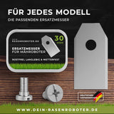 30 Edelstahl Ersatzklingen / Ersatzmesser Klingen Joybee K2 Mähroboter