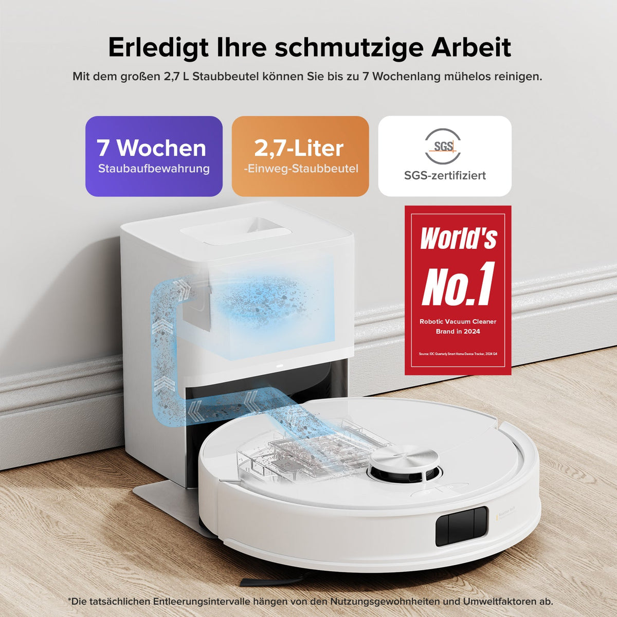Roborock Q10 S5+ Set Saug- & Wischroboter | 10.000 Pa, Absaugstation
