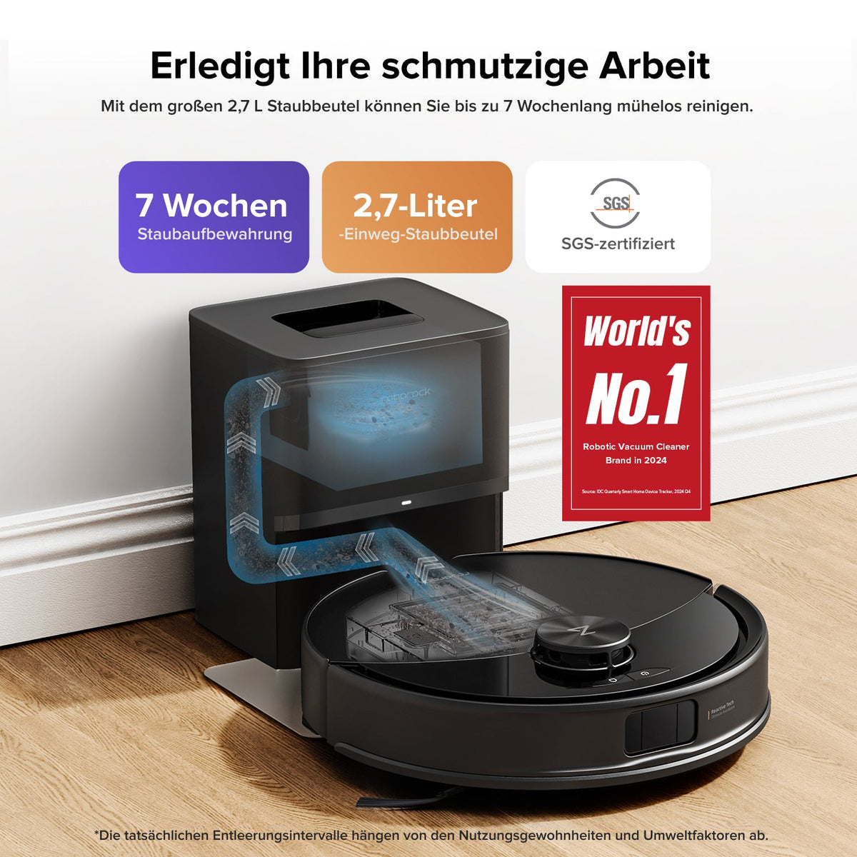 Roborock Q10 S5+ Saug- & Wischroboter | 10.000 Pa, Absaugstation