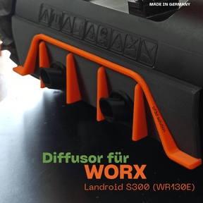 Diffusor für WORX ® Landroid S300 WR130E Mähroboter Heckdiffusor -Tuning - BF3D Solution