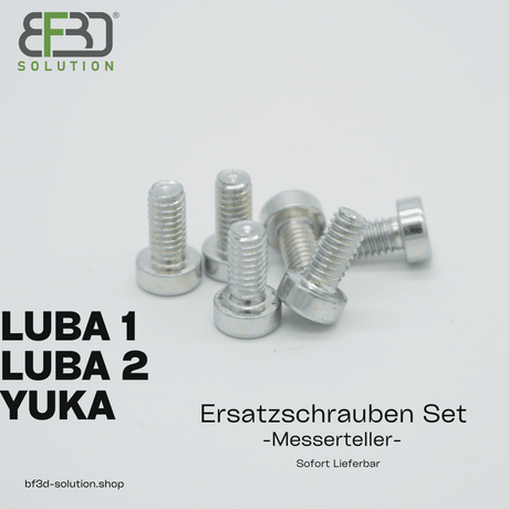 6x Schrauben für Messerteller – kompatibel mit Mammotion ® LUBA & YUKA Mährobotern/Rasenrobotern - BF3D Solution