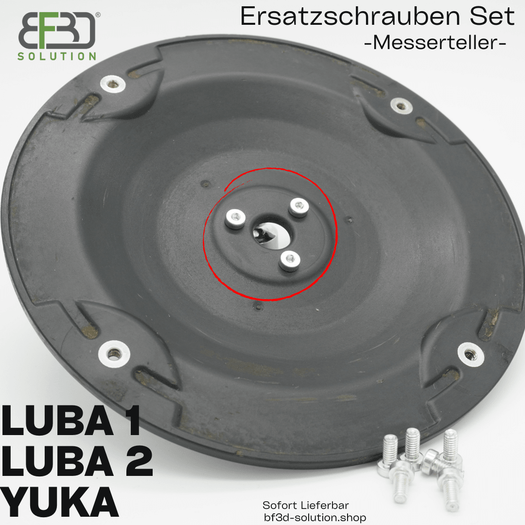 6x Schrauben für Messerteller – kompatibel mit Mammotion ® LUBA & YUKA Mährobotern/Rasenrobotern - BF3D Solution