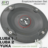 6x Schrauben (VA) für Messerteller – kompatibel mit Mammotion ® LUBA & YUKA Mährobotern/Rasenrobotern