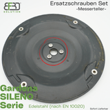 Ersatzschrauben Set (Edelstahl) für Messerteller – kompatibel mit Gardena Mährobotern / Rasenrobotern BF3D Solution