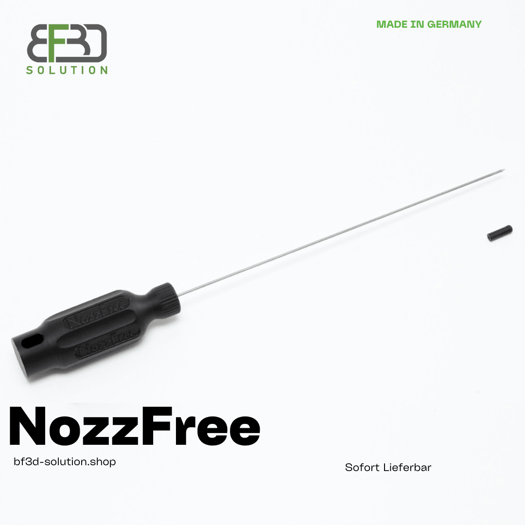 NozzFree für eine freie 3D Drucker Düse! 3D Druck! NoClogger Voron Prusa Ender Bambulab - BF3D Solution