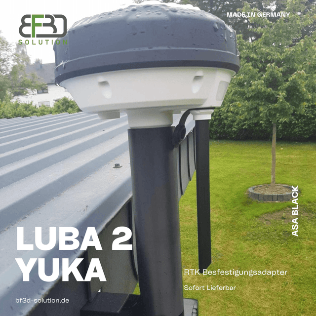 RTK Halterung für Mammotion ® Luba 2 AWD u. Yuka  / M8 Schraubenmontage 200mm Version - Zubehör / Halter - BF3D Solution