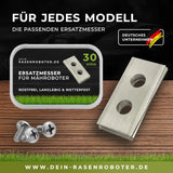 Kress KR121E, KR122E Mähroboter 2-Loch Edelstahl Ersatzklingen – Ersatzmesser für Mähroboter (30 Stück)