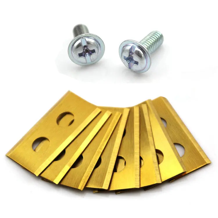 30 rostfreie Titan 2-Loch Ersatz-Messer-Klingen für Lawnmaster VBMR18AMIDR Dein-Rasenroboter.de