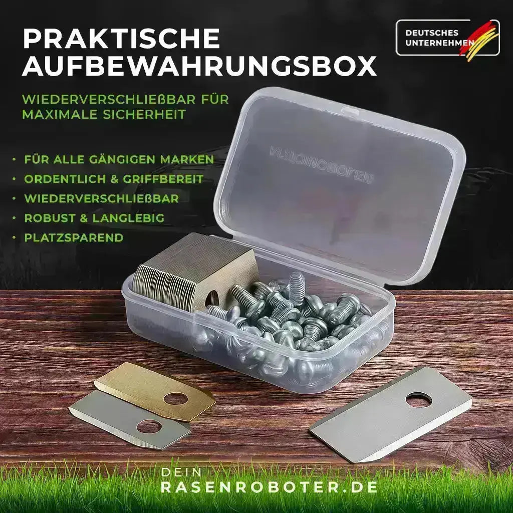 30 Edelstahl Ersatzklingen / Ersatzmesser für Mähroboter Ferrex  R800, R800easy+, R800SMART Dein-Rasenroboter.de