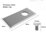 30x Edelstahl Messer für alle Parkside Mähroboter | Universal | 36x18mm Dein-Rasenroboter.de
