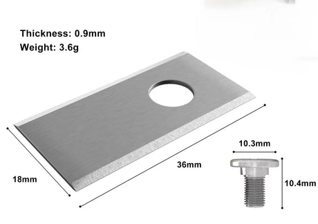 30x Edelstahl Messer für alle Parkside Mähroboter | Universal | 36x18mm Dein-Rasenroboter.de