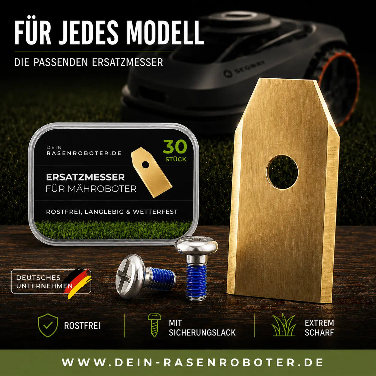 30x Titan-Ersatzklingen für Segway Navimow H1500E-VF / H3000E-VF