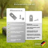 30 Edelstahl Ersatzklingen / Ersatzmesser für Mähroboter Ferrex  R800, R800easy+, R800SMART Dein-Rasenroboter.de