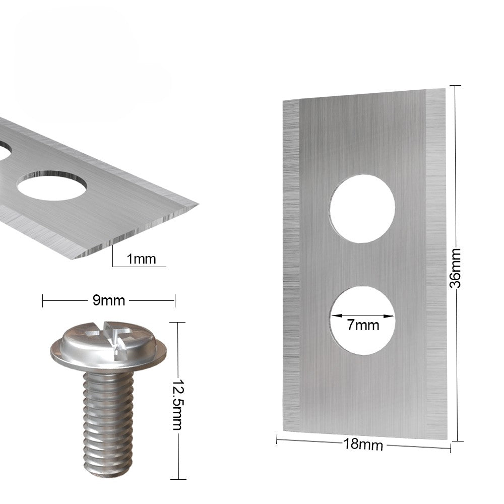18x Edelstahl 2-Loch Messer für alle ECOVACS GOAT Modelle | Universal