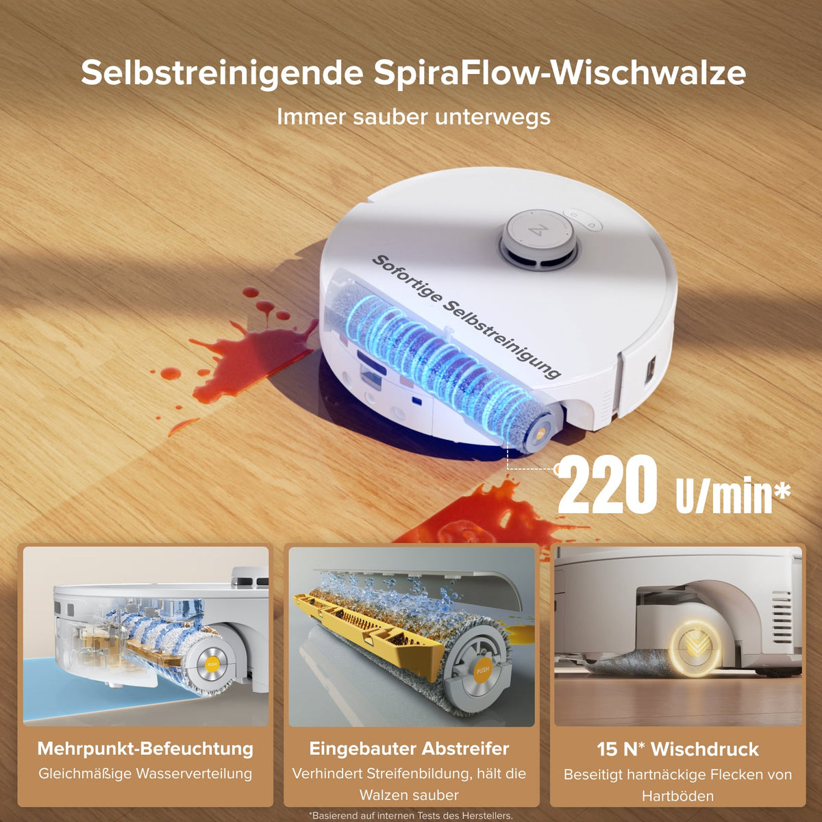 Roborock Qrevo Curv 2 Flow | 20.000 Pa, SpiraFlow Walzenmopp