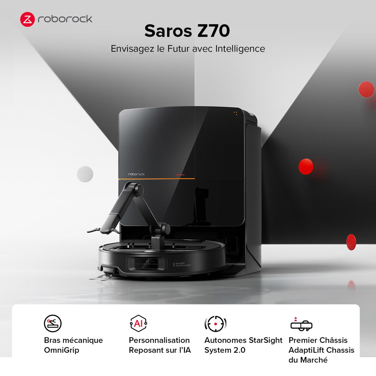 Roborock Saros Z70 Saug- & Wischroboter | 22.000 Pa, OmniGrip Arm